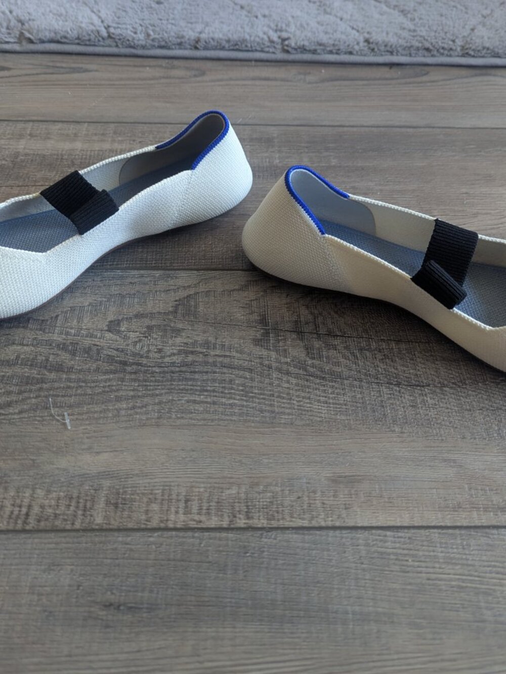 Rothy's Women's The Point Mary Jane Flats Shoes White Black Wedding Guest 8.5 - Picture 5 of 7